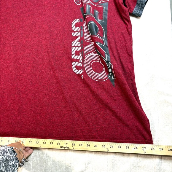 Ecko Unltd. Men's Graphic T Shirt Maroon Gray Stripes 3XL Y2K - Picture 7 of 10